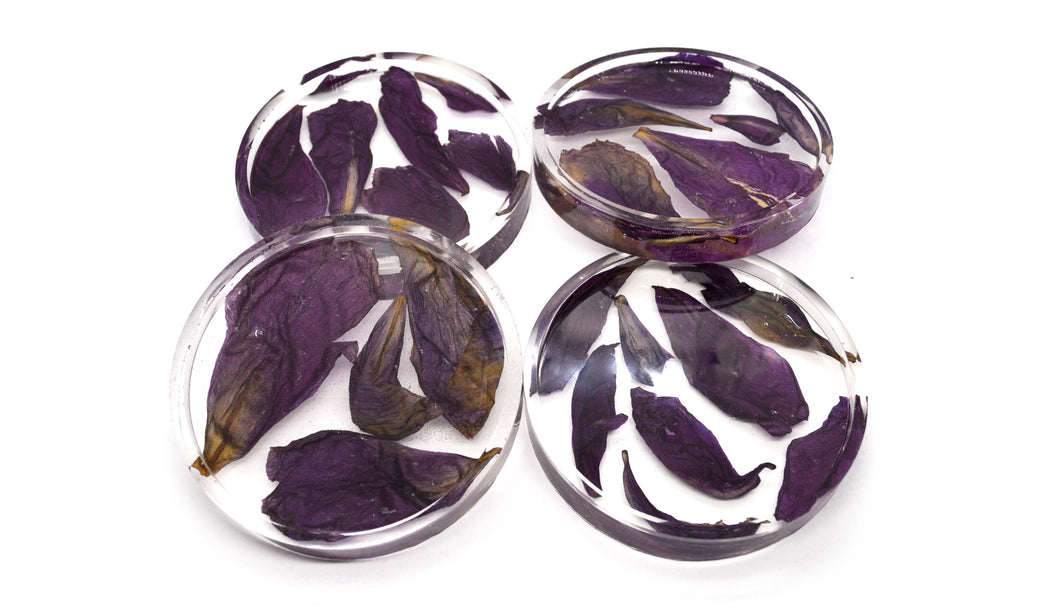 Violet Petals Coaster Set